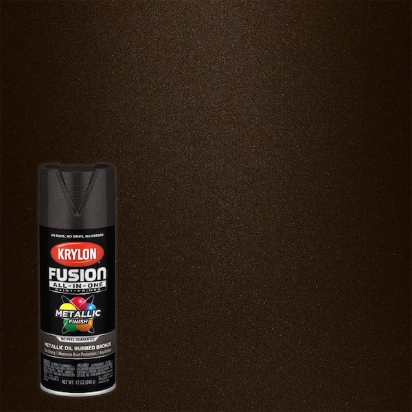 Short Cuts Krylon Fusion All-In-One Metallic Oil Rubbed Bronze Paint+Primer Spray Paint 12 oz K02771007 - main